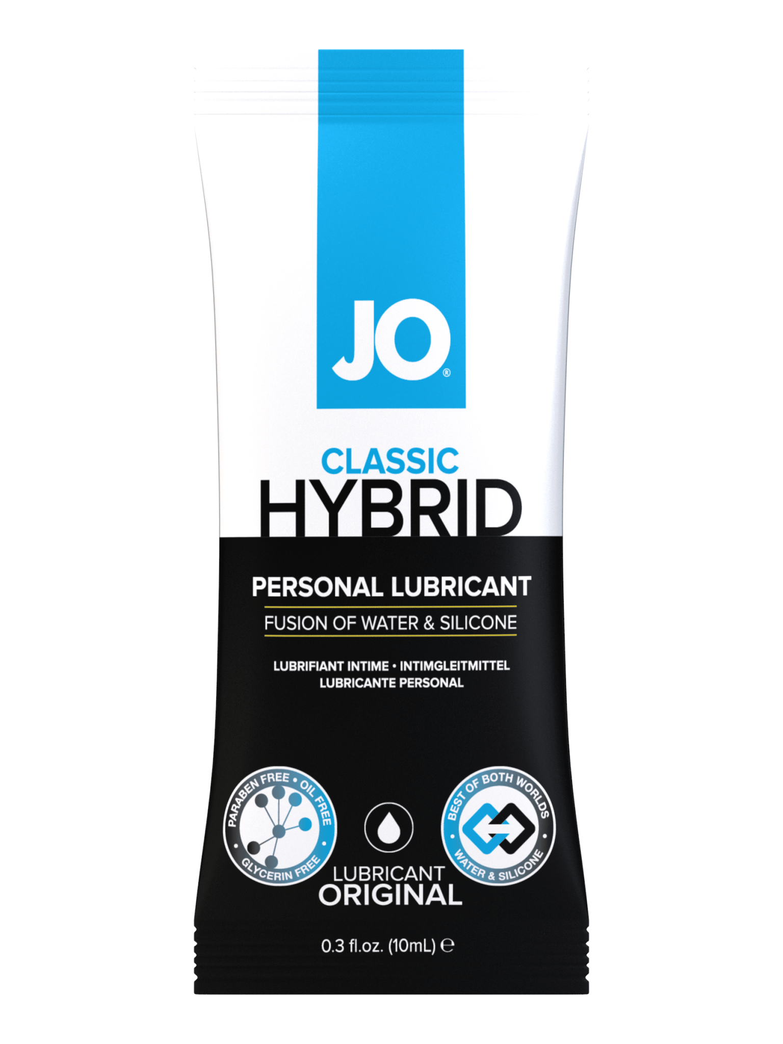 JO Classic Hybrid - hybrid lubricant 10ml / 0.3 fl. oz Sachet - Lubes - The Rabbit Hole Life