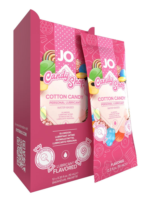 JO H2O Foil Display Box - Cotton Candy - Lubricant 0.34 floz / 10 mL - Lubes - The Rabbit Hole Life