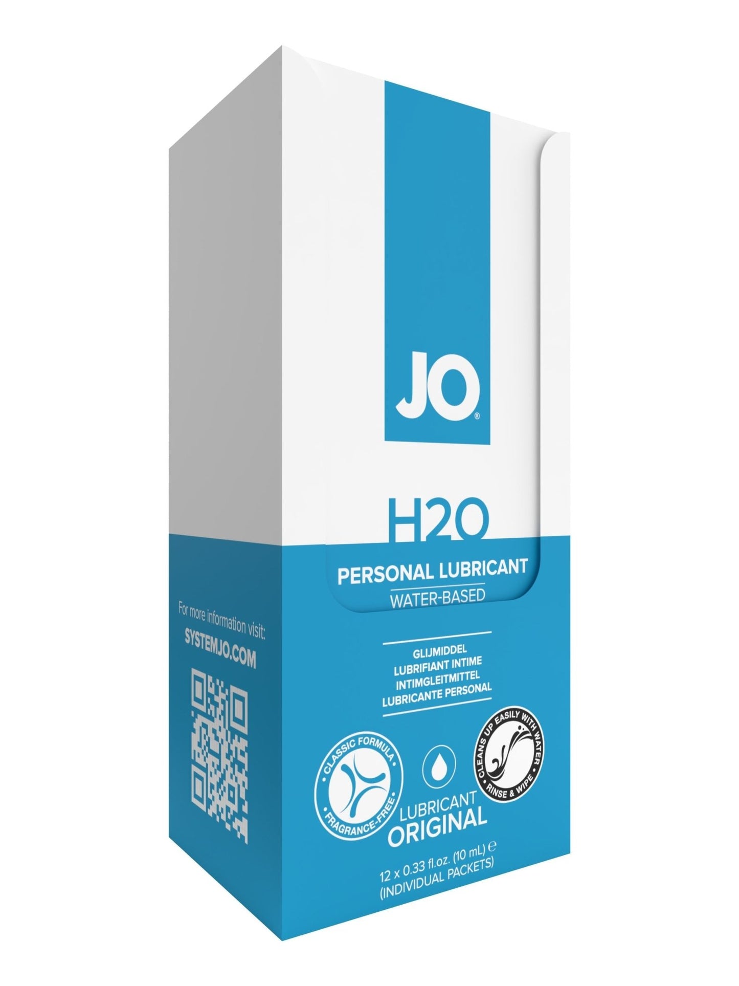 JO H2O Foil Display Box - Original - Lubricant 0.34 floz / 10 mL - Lubes - The Rabbit Hole Life