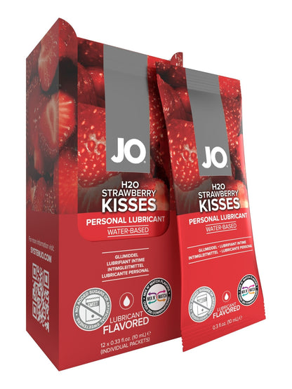 JO H2O Foil Display Box - Strawberry - Lubricant 0.34 floz / 10 mL - Lubes - The Rabbit Hole Life