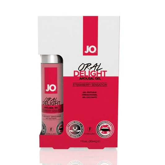 JO Oral Delight - Strawberry - Stimulant 1 floz / 30 mL - Lubes - The Rabbit Hole Life