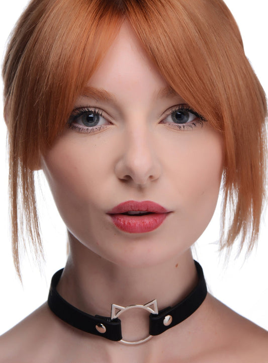 Kinky Kitty Ring Slim Choker - FetishClothing - The Rabbit Hole Life