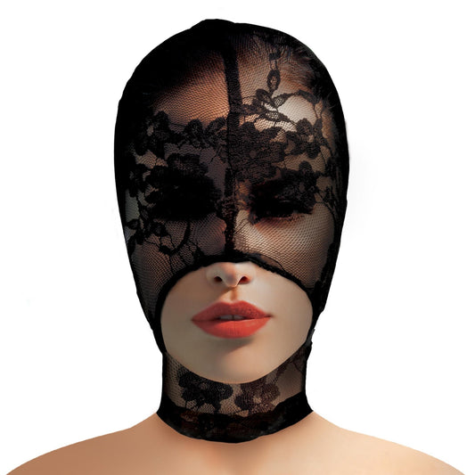 Lace Seduction Bondage Hood - face-mask - The Rabbit Hole Life