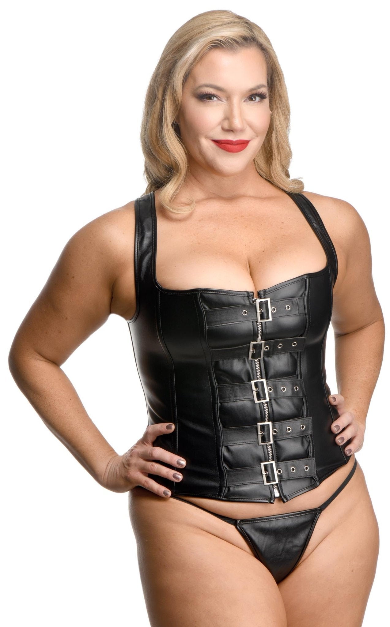 Lace-up Corset and Thong - Large - FetishClothing - The Rabbit Hole Life