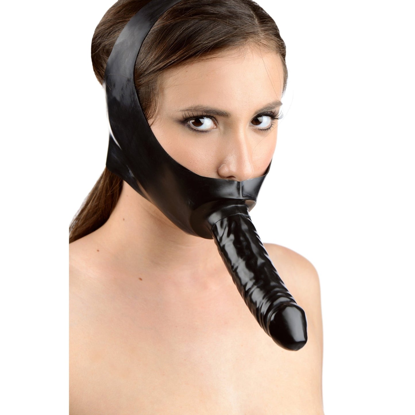 Latex Face Fucker Strap On Mask - thigh-strapon - The Rabbit Hole Life