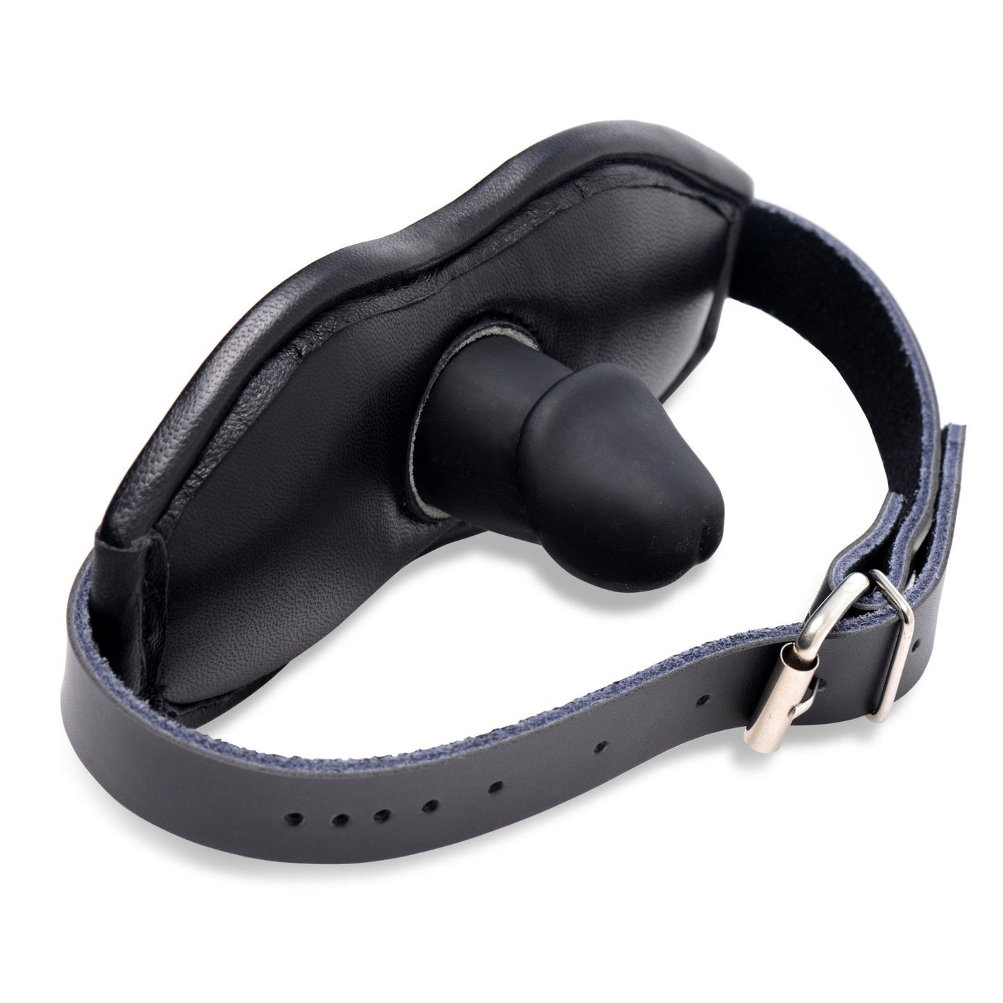 Leather Padded Silicone Penis Mouth Gag - strict - The Rabbit Hole Life