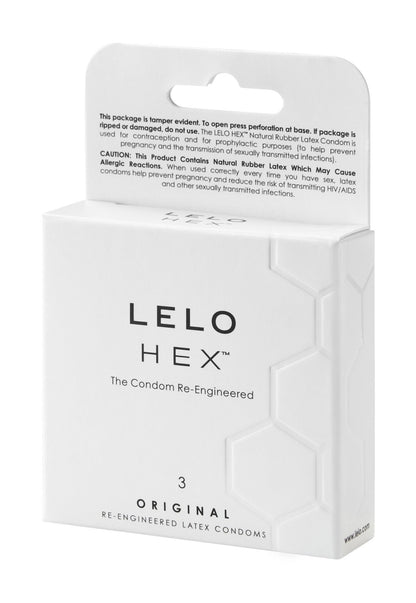 LELO HEX Original Condoms, 3 Pack - Accessories / Miscellaneous - The Rabbit Hole Life