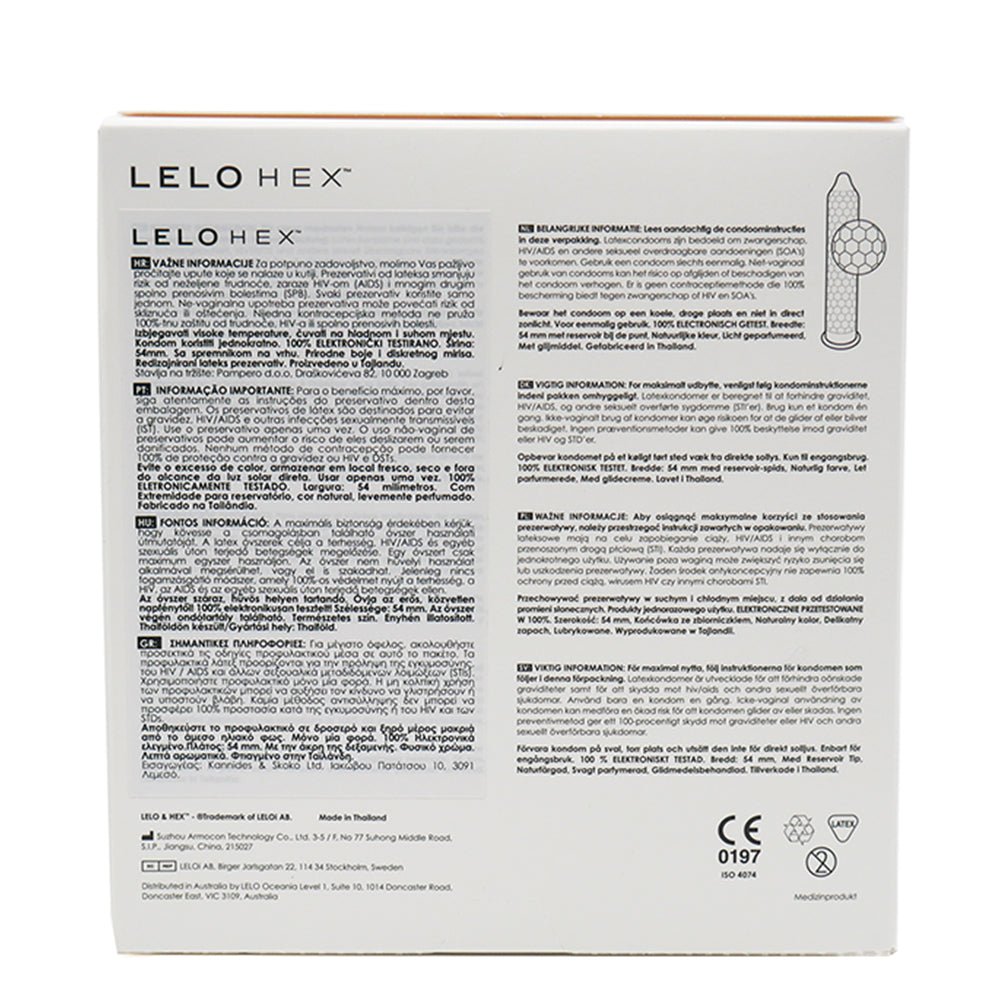 LELO HEX Original Condoms, 36 Pack - Accessories / Miscellaneous - The Rabbit Hole Life