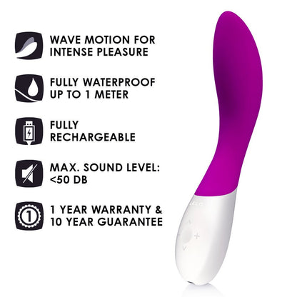 LELO Mona Wave Deep Rose - Vibrators - The Rabbit Hole Life