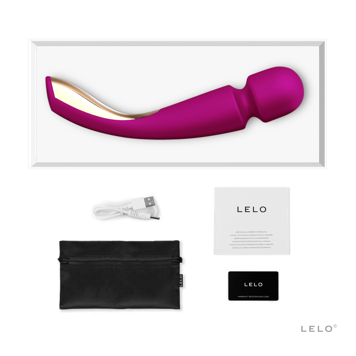 LELO Smart wand 2 Large Deep Rose - Vibrators - The Rabbit Hole Life