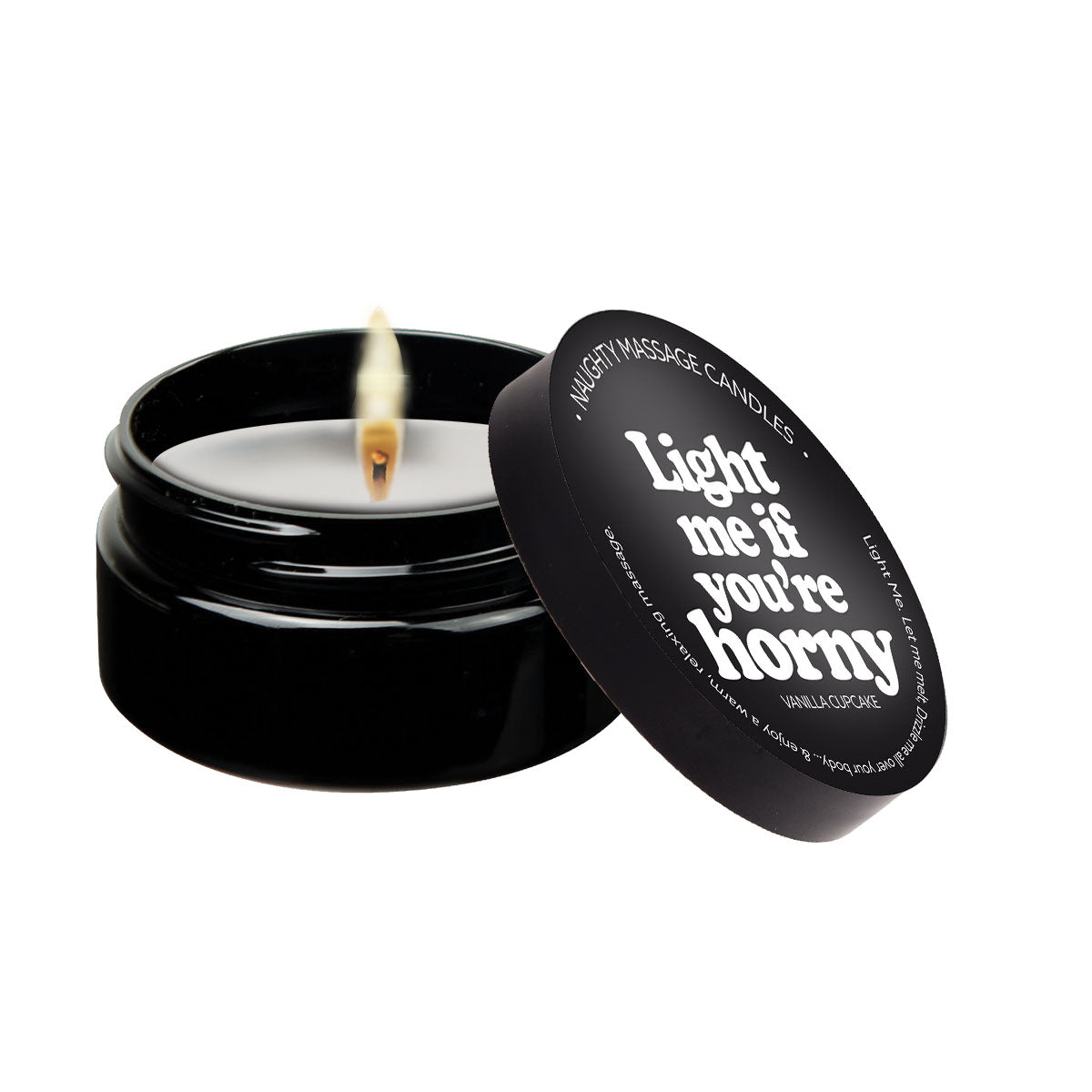 Light Me If You're Horny - Naughty Mini Massage Candle - Lubes - The Rabbit Hole Life