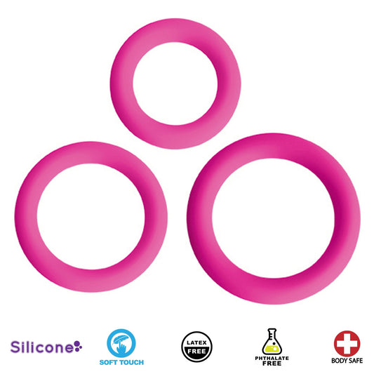 Love Ring Trio Silicone Cock Rings - cockrings - The Rabbit Hole Life