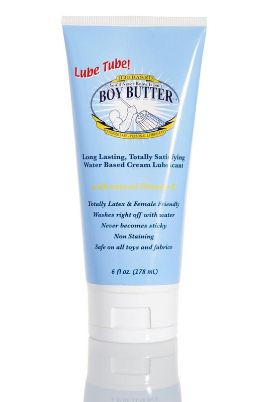 Lube Tube ~ Boy Butter H2O Formula 6 oz - Lubes - The Rabbit Hole Life