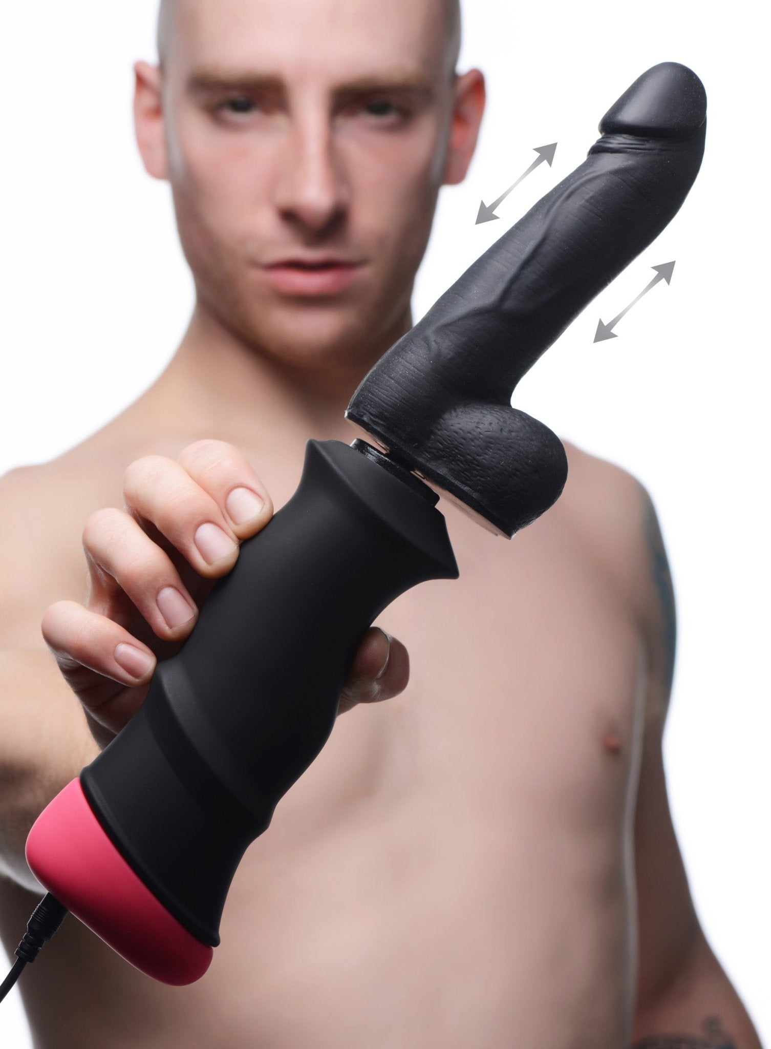 Mega-Pounder Hand-held Thrusting Silicone Dildo - vibrating-dildos - The Rabbit Hole Life