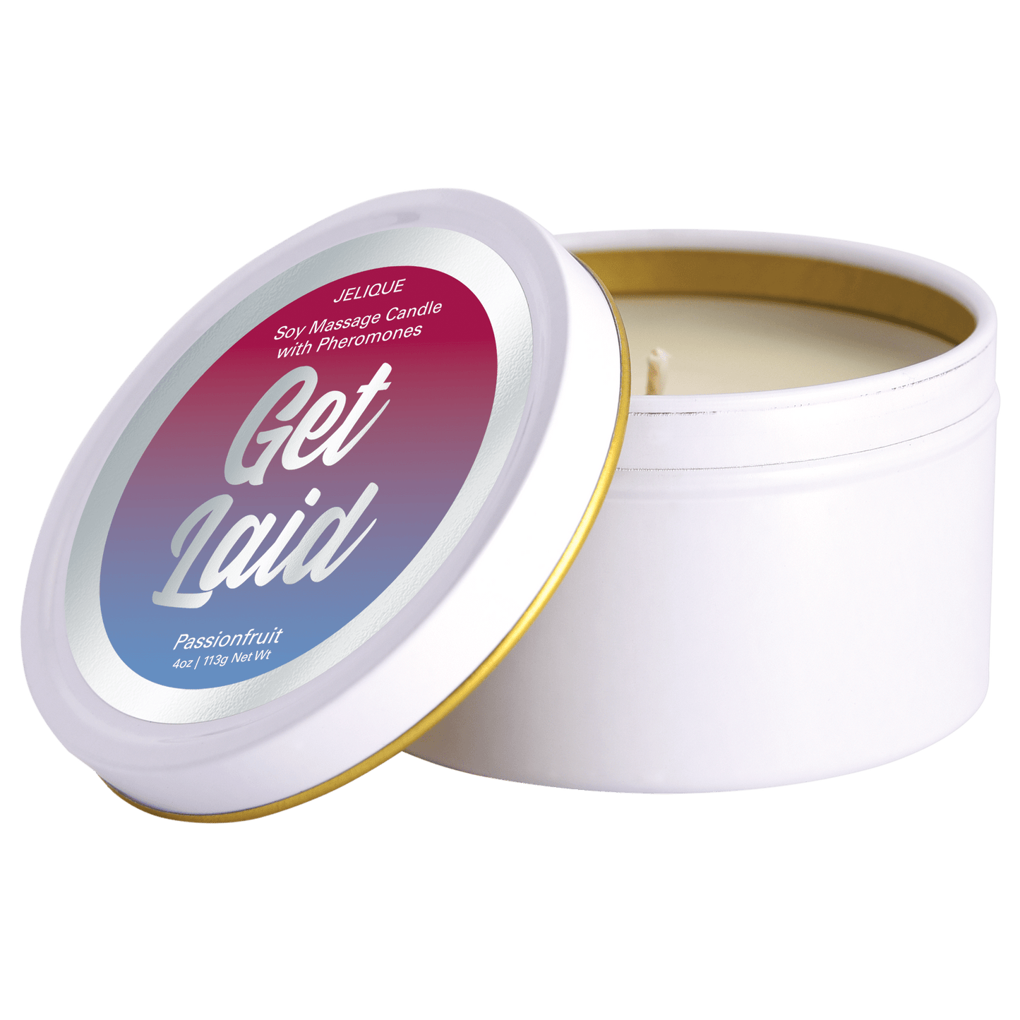 MOOD CANDLES Get Laid - Pheromone Massage Candle Passion Fruit 4oz | 113g - Lubes - The Rabbit Hole Life