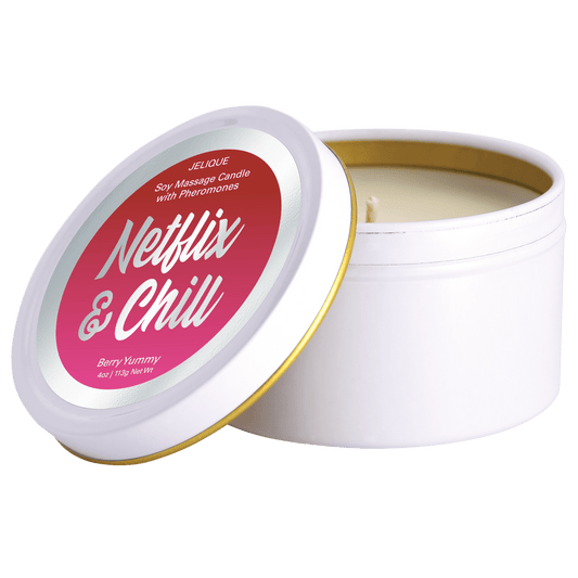 MOOD CANDLES Netflix & Chill - Pheromone Massage Candle Berry Yummy 4oz | 113g - Lubes - The Rabbit Hole Life