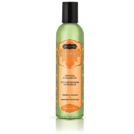 Naturals Massage Oil Tropical Mango (8oz) - Lubes - The Rabbit Hole Life