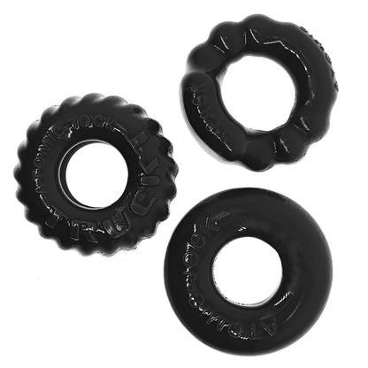 Oxballs BONEMAKER 3-pack boner cockring kit - BLACK - For Him - The Rabbit Hole Life