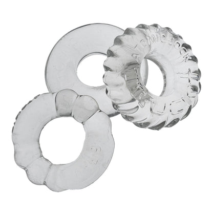 Oxballs BONEMAKER 3-pack boner cockring kit - CLEAR - For Him - The Rabbit Hole Life