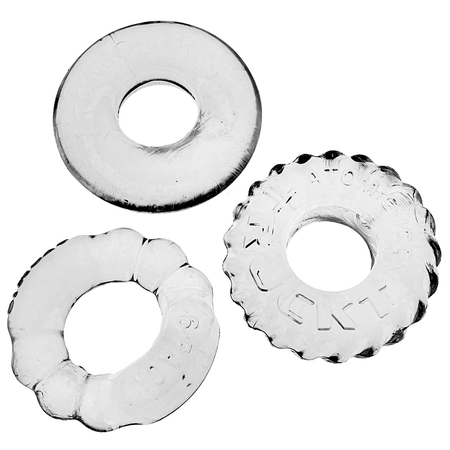 Oxballs BONEMAKER 3-pack boner cockring kit - CLEAR - For Him - The Rabbit Hole Life