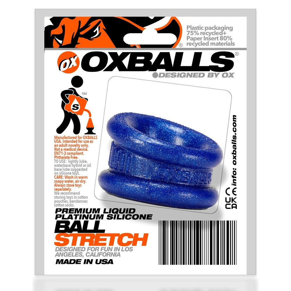 Oxballs NEO ANGLE, ballstretcher - BLUEBALLS METALLIC - For Him - The Rabbit Hole Life