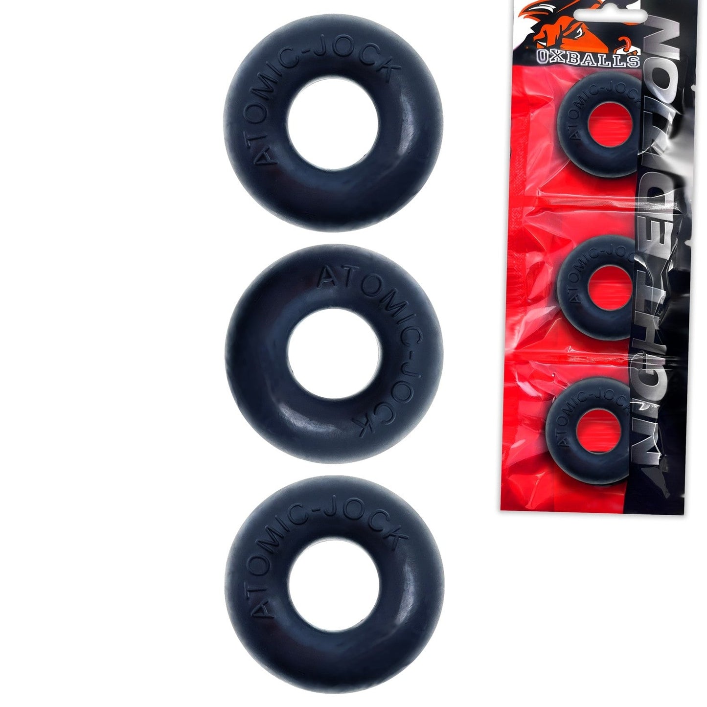 Oxballs RINGER, cockring 3-pack - PLUS+SILICONE special edition - NIGHT - For Him - The Rabbit Hole Life