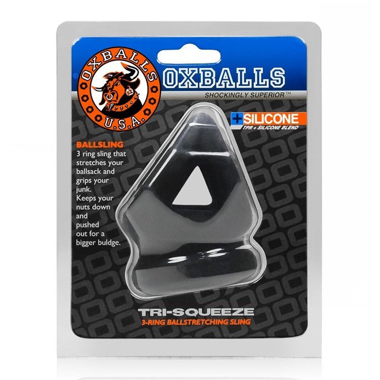 Oxballs TRI-SQUEEZE, cocksling & ballstretcher - BLACK ICE - For Him - The Rabbit Hole Life