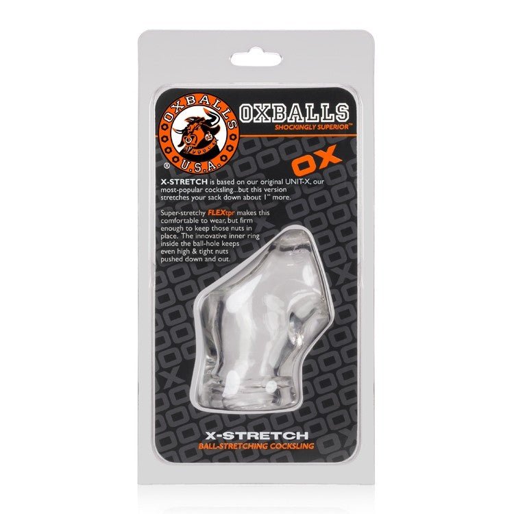 Oxballs UNIT-X STRETCH, cocksling & ballstretcher - CLEAR - For Him - The Rabbit Hole Life