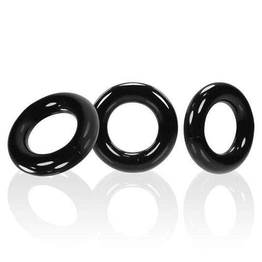 Oxballs WILLY RINGS, 3-pack cockrings - BLACK - For Him - The Rabbit Hole Life