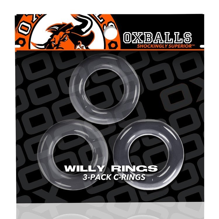 Oxballs WILLY RINGS, 3-pack cockrings - CLEAR - For Him - The Rabbit Hole Life