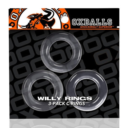 Oxballs WILLY RINGS, 3-pack cockrings - CLEAR - For Him - The Rabbit Hole Life