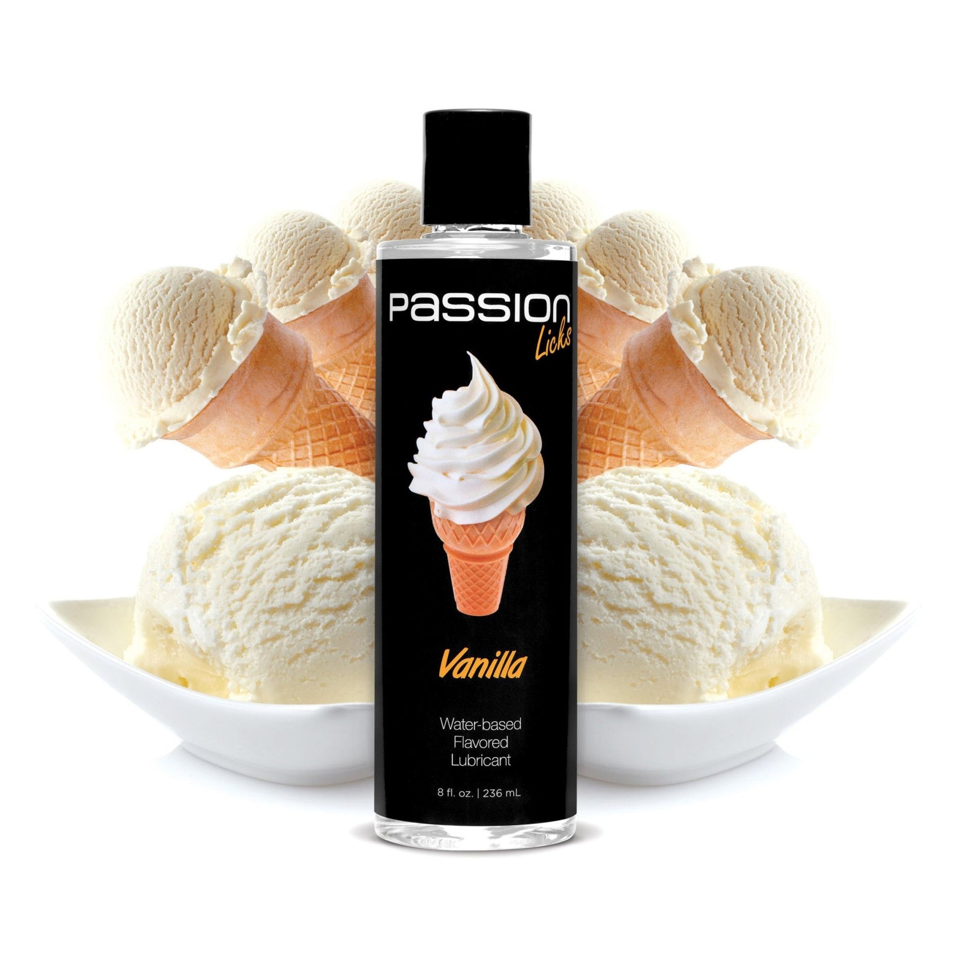 Passion Licks Vanilla Water Based Flavored Lubricant - 8 oz - flavored-lube - The Rabbit Hole Life
