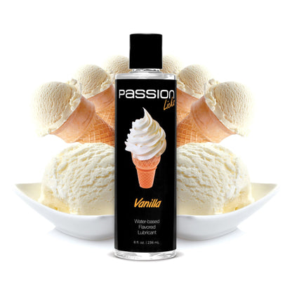 Passion Licks Vanilla Water Based Flavored Lubricant - 8 oz - flavored-lube - The Rabbit Hole Life
