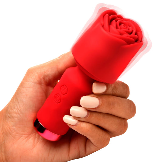 Pleasure Rose-Petite Mini Silicone Rose Wand - wand-massagers - The Rabbit Hole Life