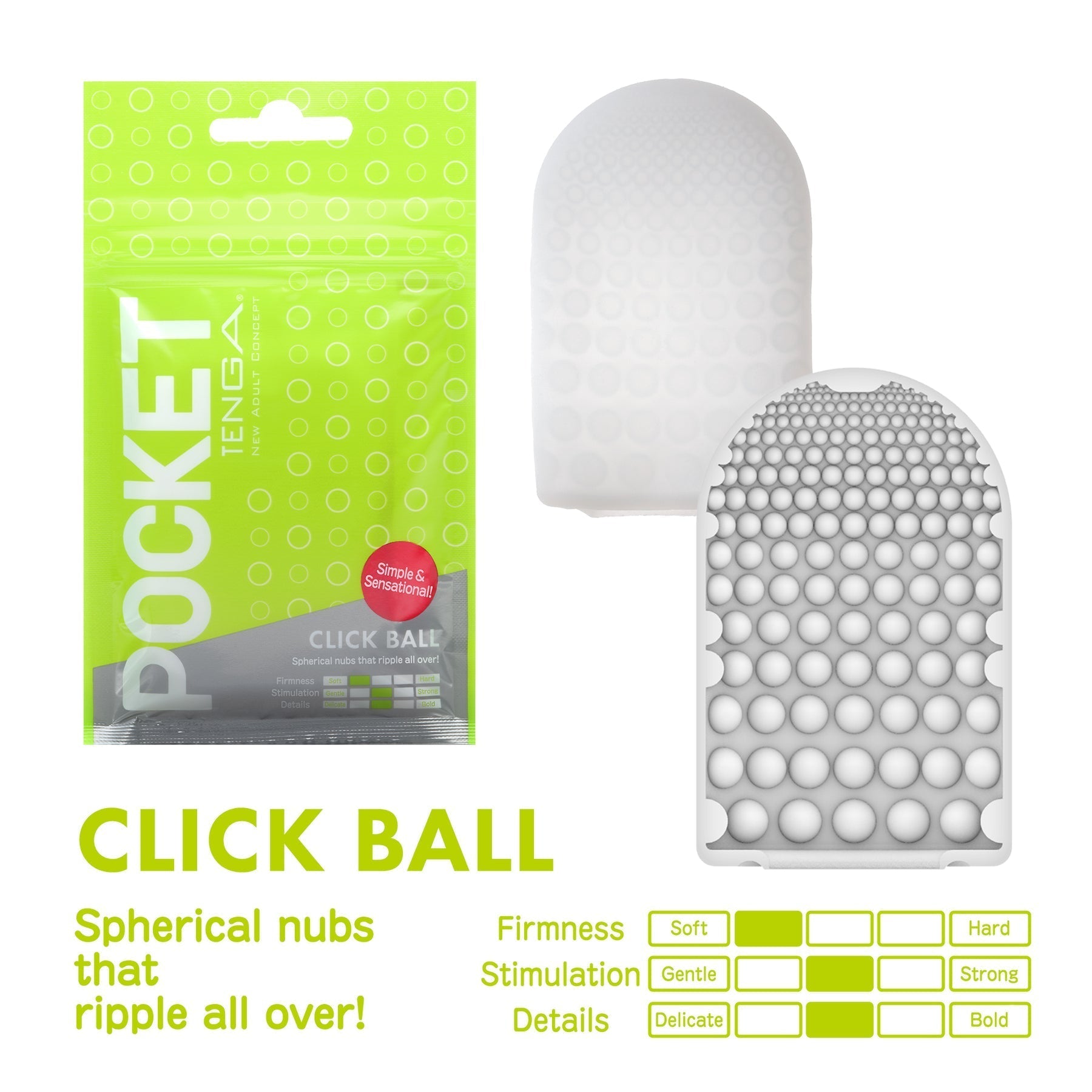 POCKET TENGA CLICK BALL - For Him - The Rabbit Hole Life