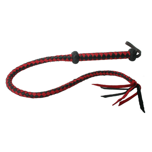 Premium and Black Leather Whip - Impact - The Rabbit Hole Life