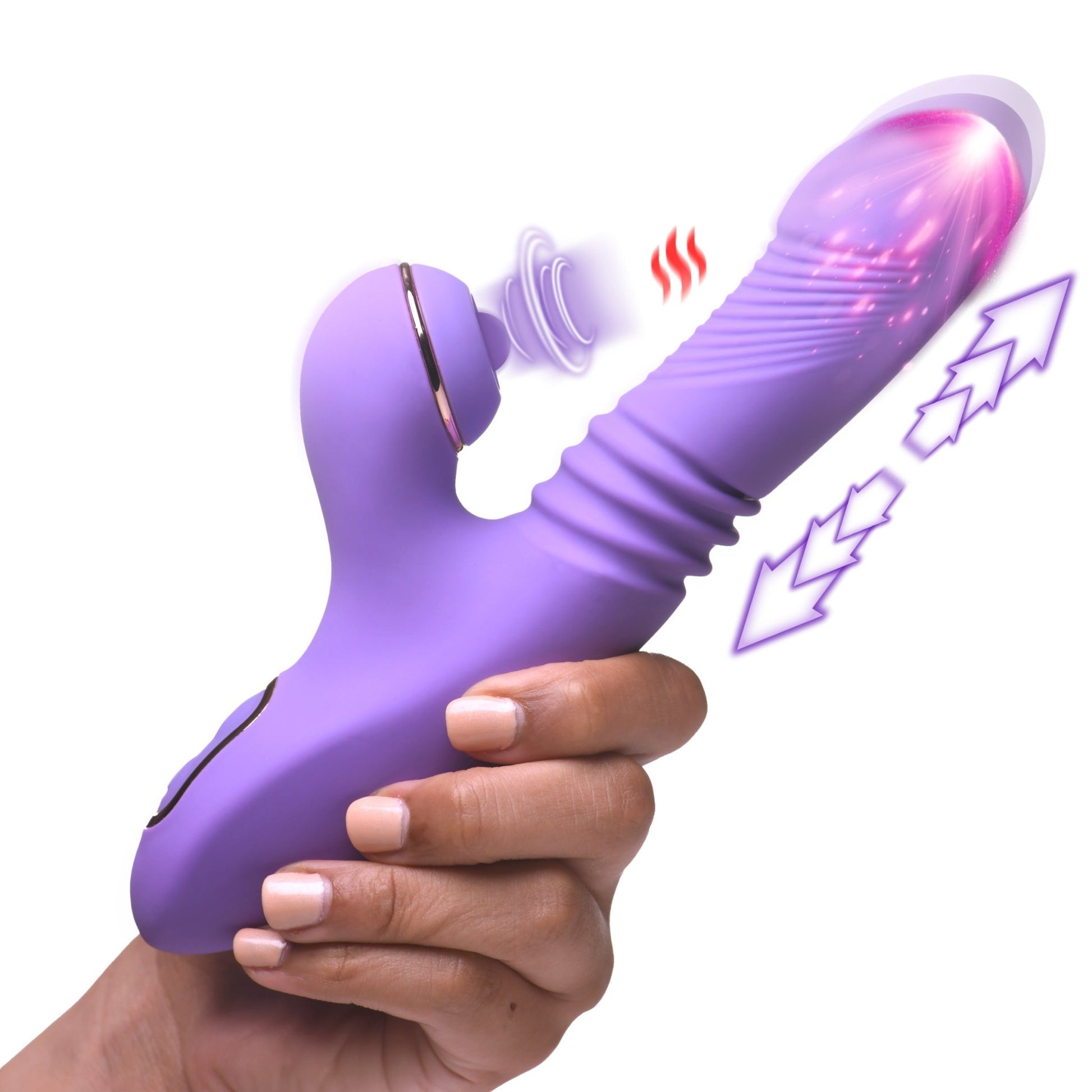 Pro-Thrust Max 14X Thrusting and Pulsing Silicone Rabbit - vibesextoys - The Rabbit Hole Life