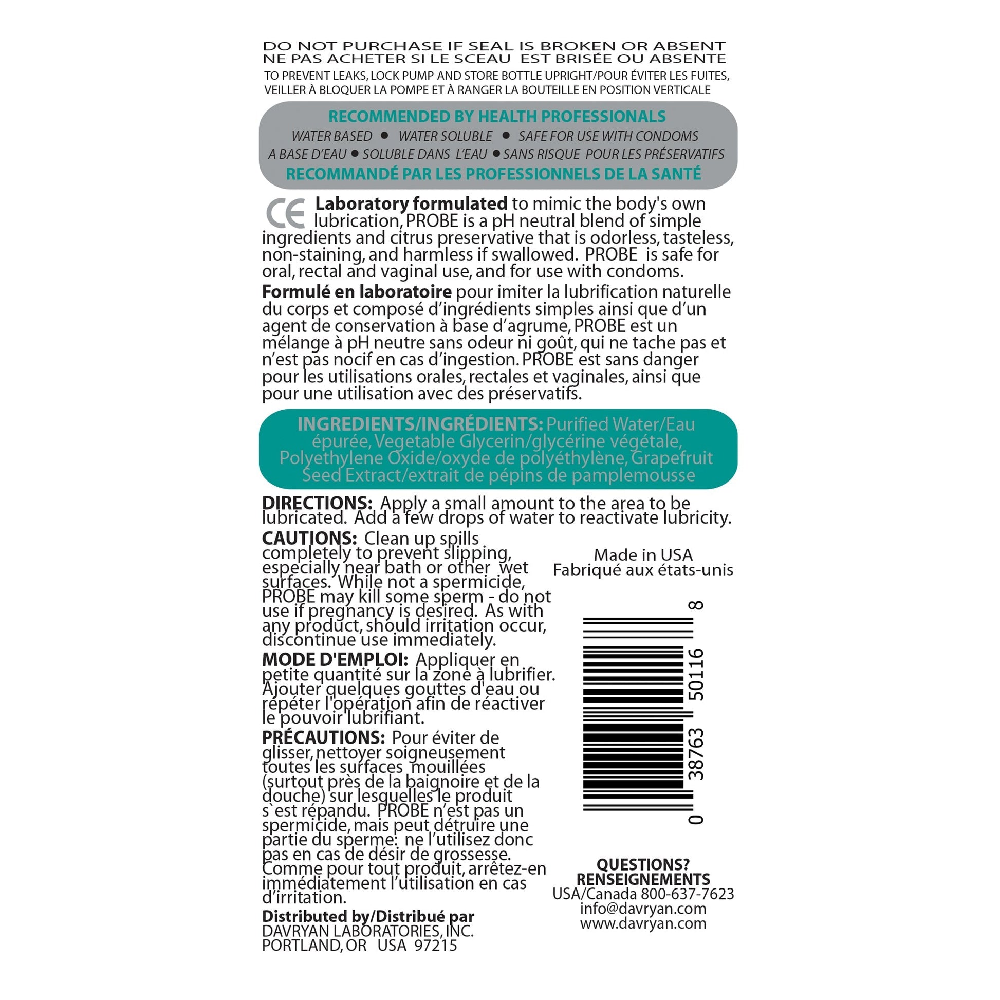 Probe Silky Light Lubricant 17oz - Lubes - The Rabbit Hole Life