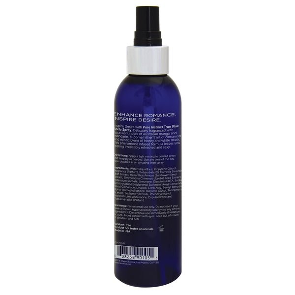 PURE INSTINCT Pheromone Body Spray True Blue 6oz | 177mL - Lubes - The Rabbit Hole Life