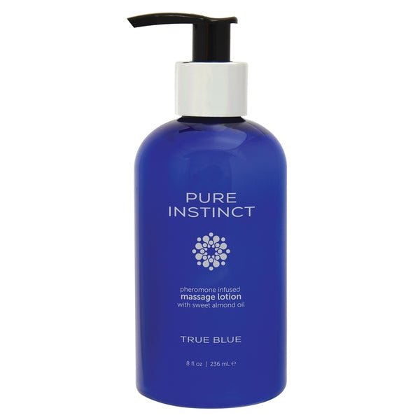 PURE INSTINCT Pheromone Massage & Body Lotion True Blue 8oz | 236mL - Lubes - The Rabbit Hole Life