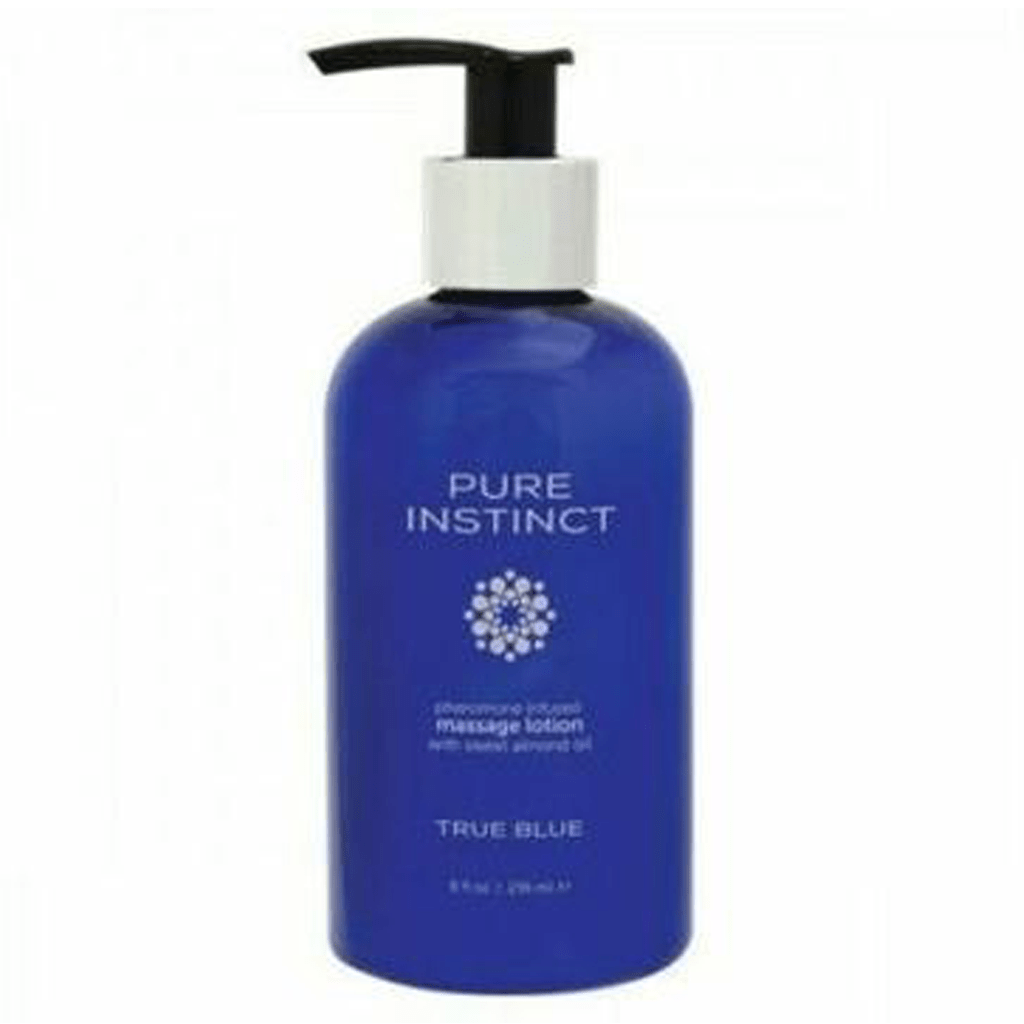 PURE INSTINCT Pheromone Massage & Body Lotion True Blue 8oz | 236mL - Lubes - The Rabbit Hole Life