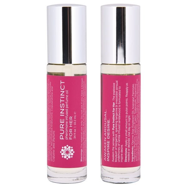 PURE INSTINCT Pheromone Perfume Oil Roll-On For Her .34oz | 10mL - Lubes - The Rabbit Hole Life