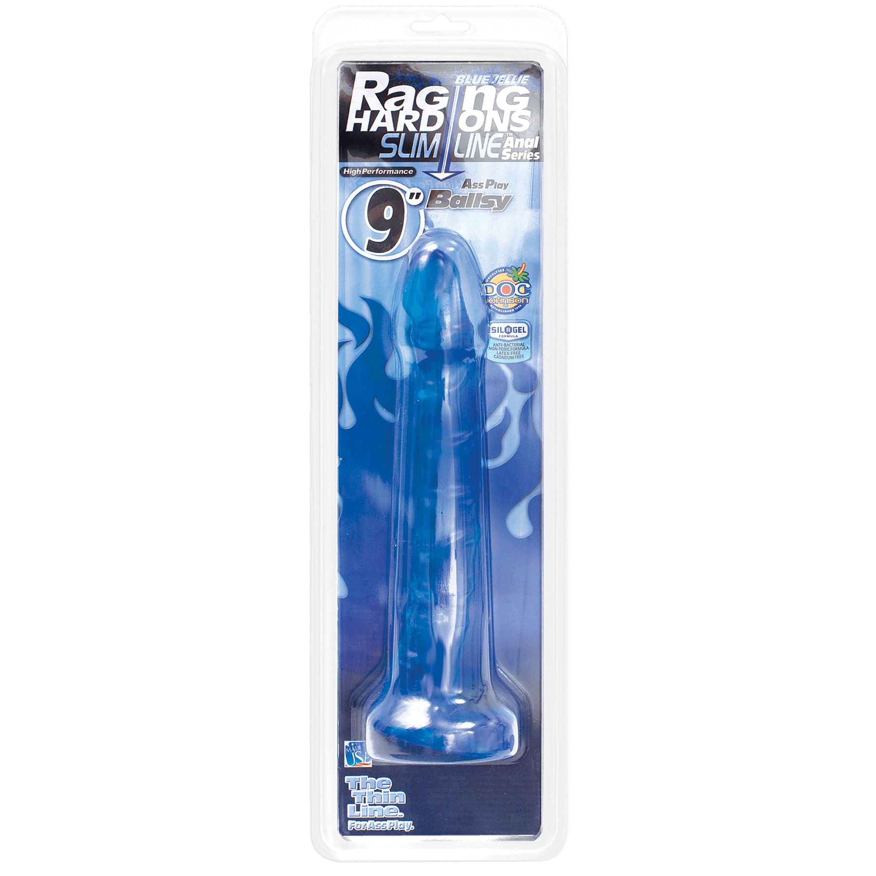 RAGING HARD-ONS - SLIMLINE - 9 INCH COBALT BLUE - Anal Toys - The Rabbit Hole Life