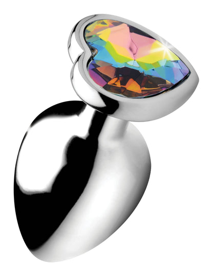 Rainbow Prism Heart Anal Plug - Large - butt-plugs - The Rabbit Hole Life