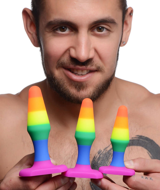 Rainbow Ready Silicone Anal Set - butt-plugs - The Rabbit Hole Life