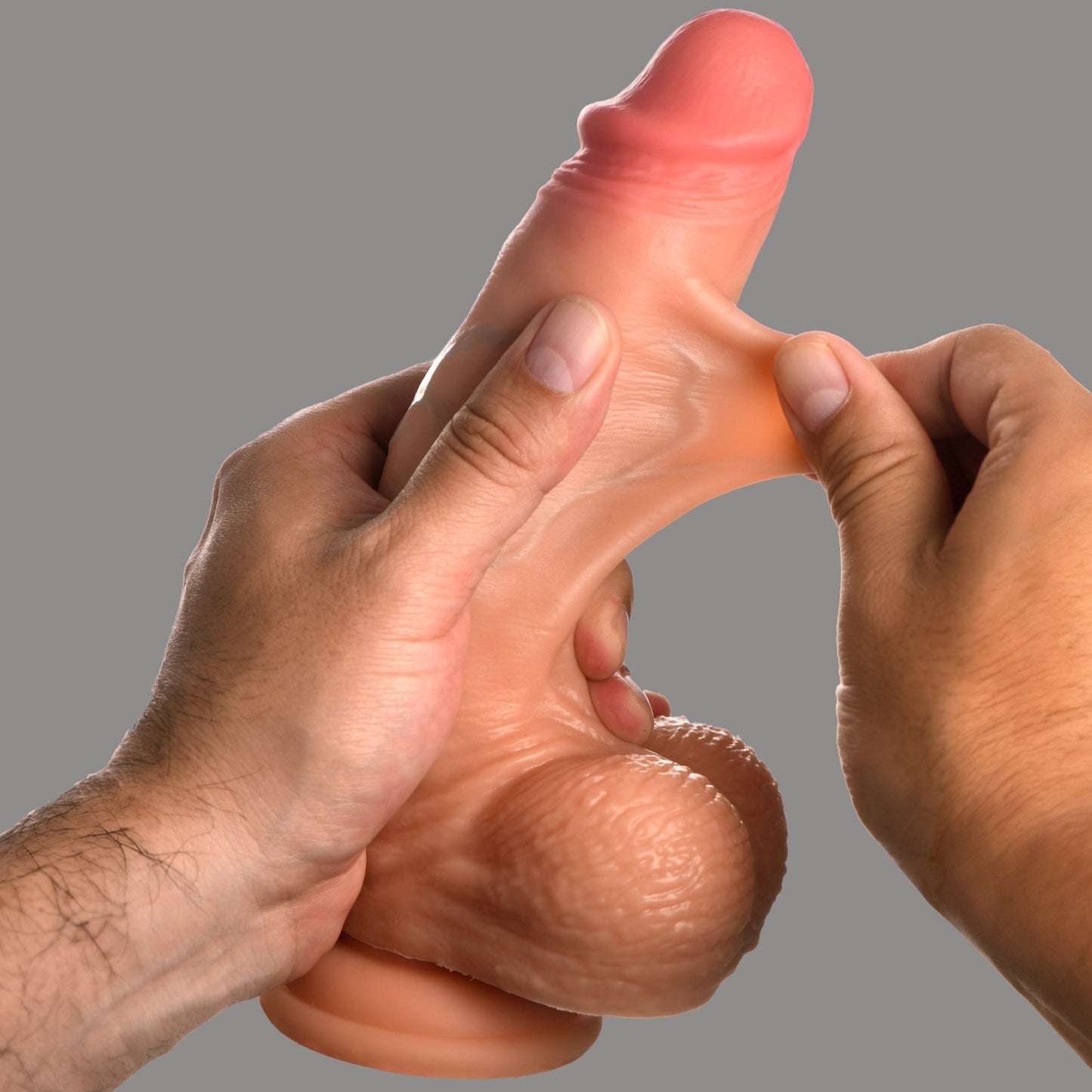 Real Skin Silicone Dildo with Balls - 8 Inch - Dildos - The Rabbit Hole Life