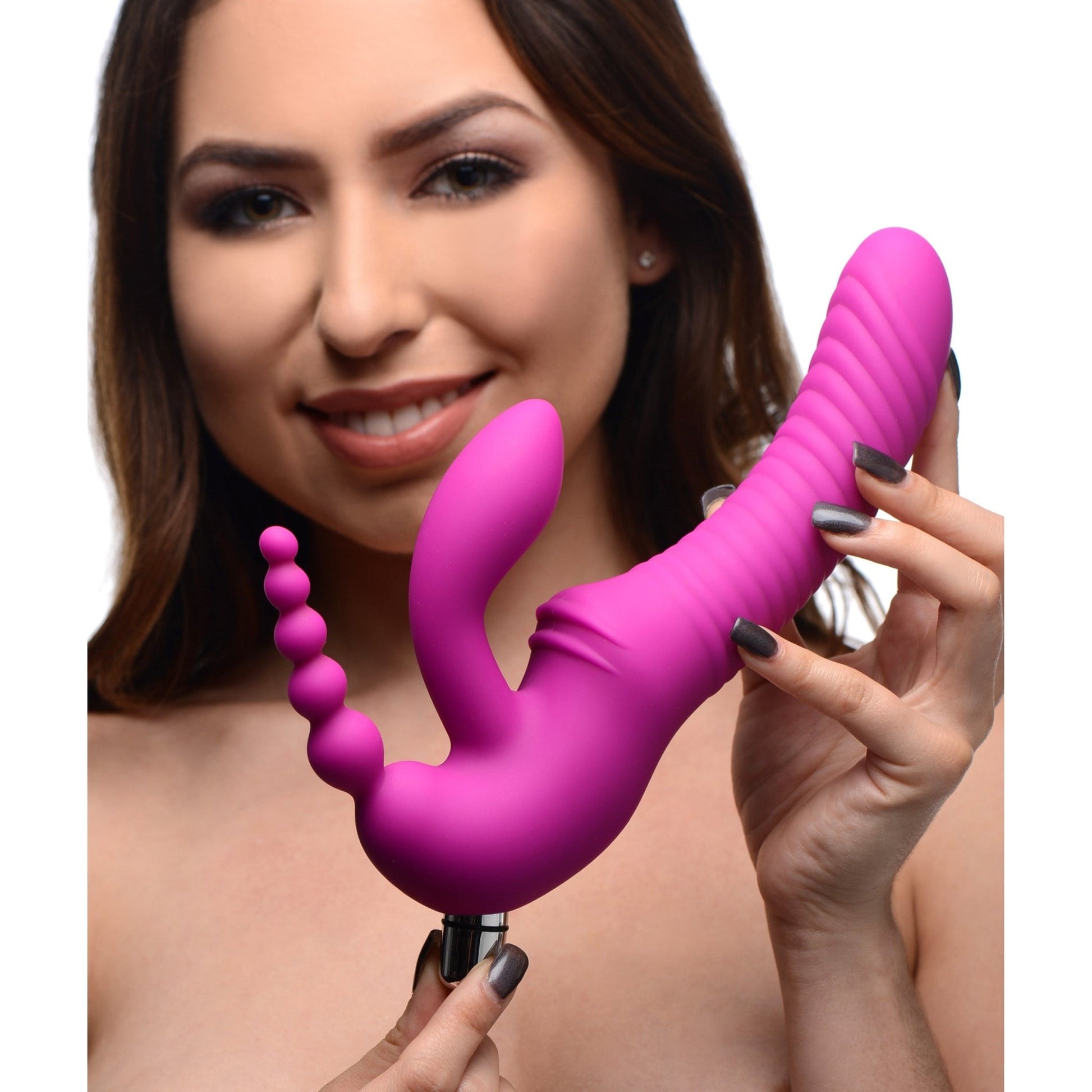 Regal Rider Vibrating Silicone Strapless Strap On Triple G Dildo - strapless-strapon - The Rabbit Hole Life