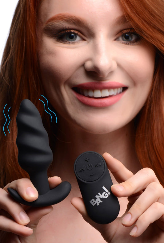 Remote Control 21X Vibrating Silicone Swirl Butt Plug - butt-plugs - The Rabbit Hole Life