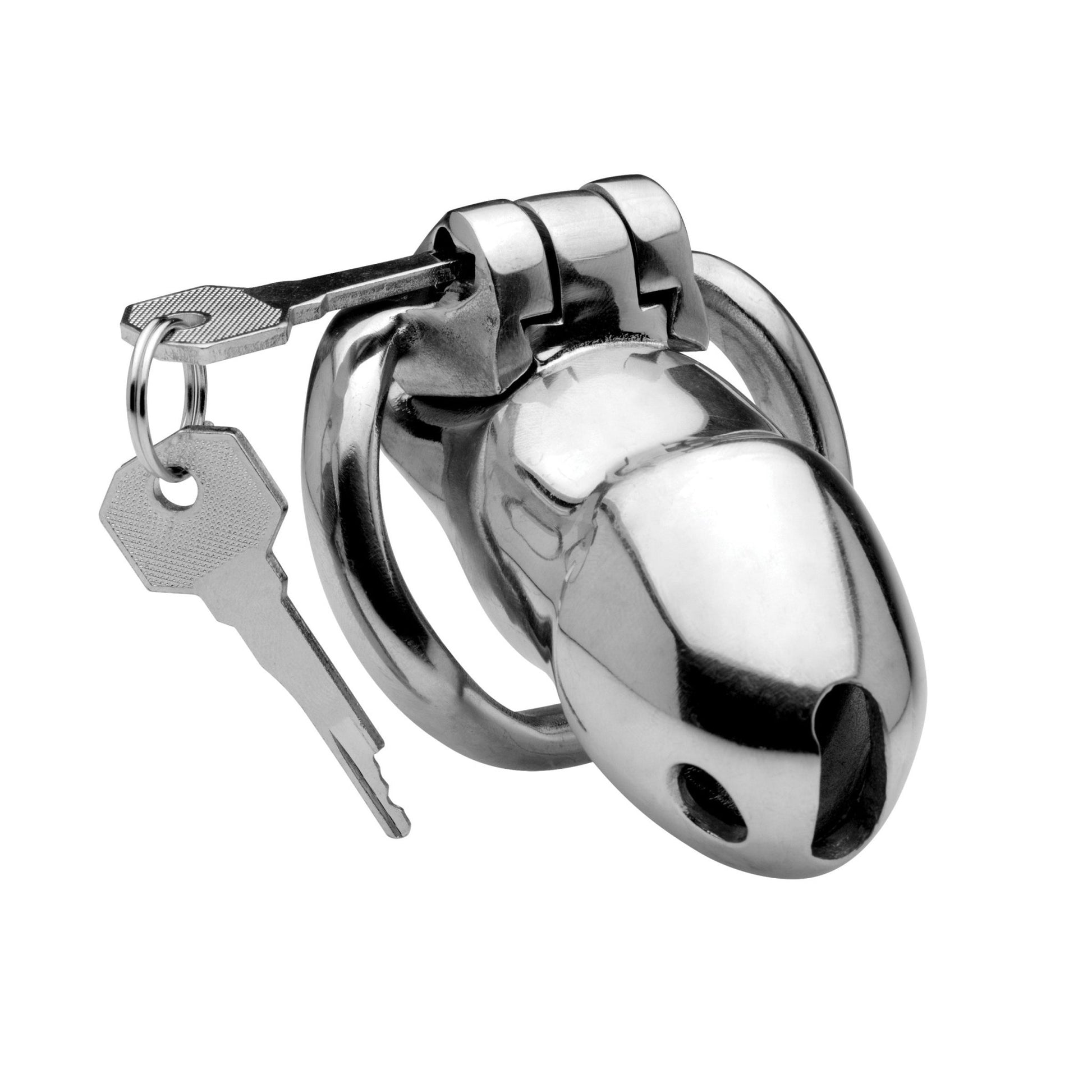 Rikers 24-7 Stainless Steel Locking Chastity Cage - male-chastity - The Rabbit Hole Life