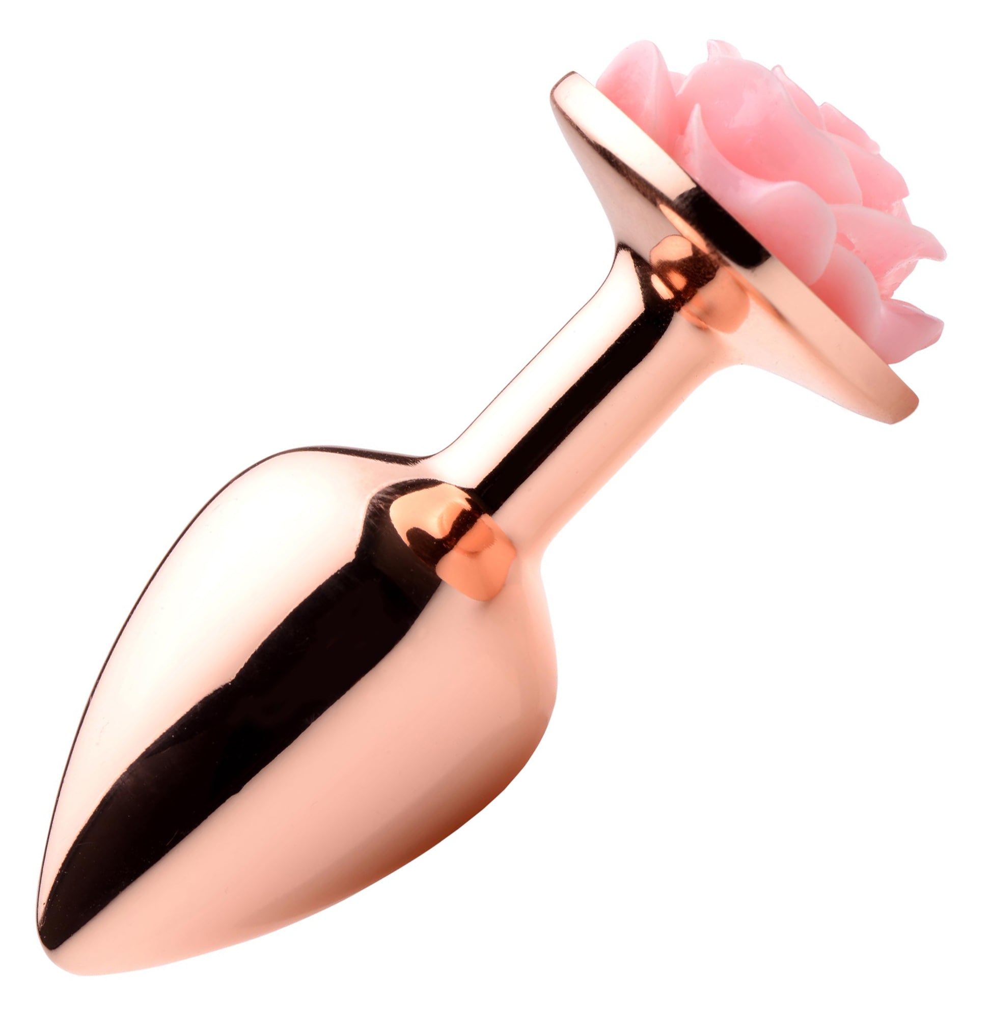 Rose Gold Anal Plug with Flower - Large - butt-plugs - The Rabbit Hole Life